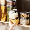 460-1800ml Versiegelte Gläser Küchen Getreide Aufbewahrungsorganisator Großer Behälter Kunststoff Feuchtigkeitsdichte Aufbewahrungsbox Haushalts Gewürzgläser