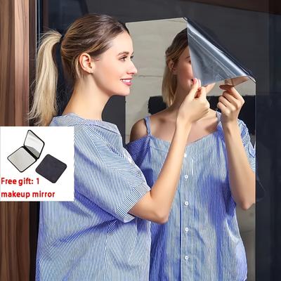 Mirror Wall Stickers Self-adhesive Square Soft Mirror Sticker DIY Acrylic 3D Wall Decal Stickers for Living Room Bathroom Decors