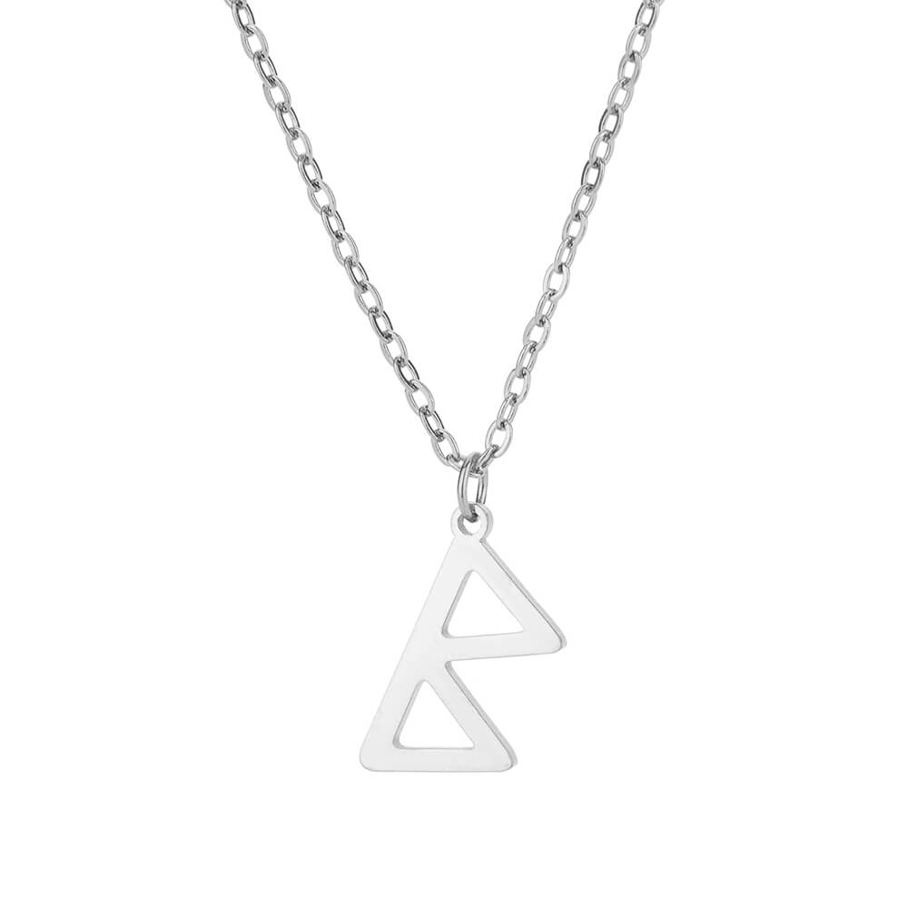 Viking Rune Layering Necklace for Women Stainless Steel Norse Runic Pendants Necklaces Feminine Delicate Minimalist Zircon Gift