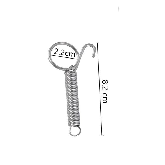 5 Pcs Cage Door Spring Hooks 5/7/8.2/11.3cm Metal Snap Hook Tension Spring Suitable For Poultry Cage Door Chicken Hamster Cage