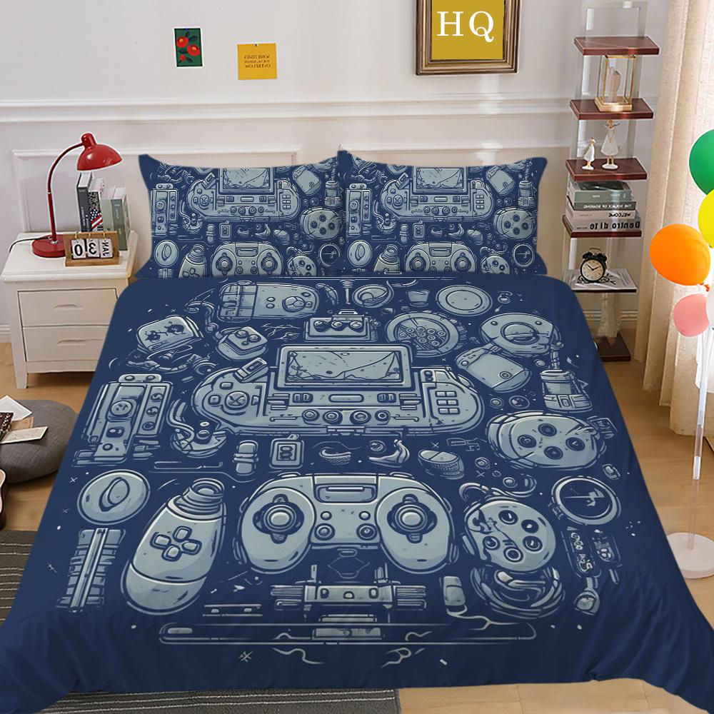 

Комплект пододеяльников для игровой консоли, пододеяльник для игр, крутой дизайн, покрывала, комплект постельного белья королевского размера, детское мягкое постельное белье EU Single 135x200cm