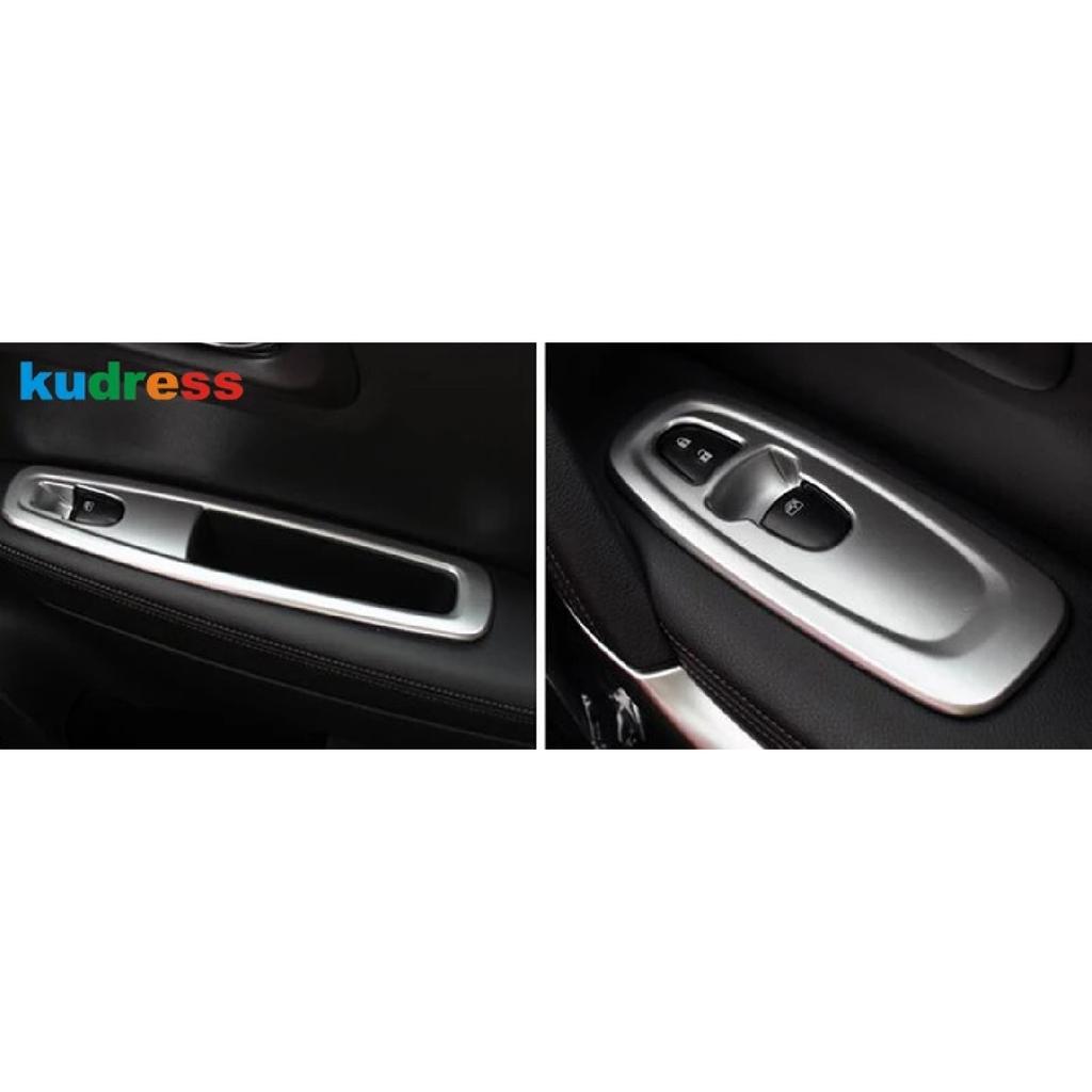 For Renault Kadjar 2016-    Matte Car Inner Door Window Lift Switch Button Panel Cover Trim Interior Accessories