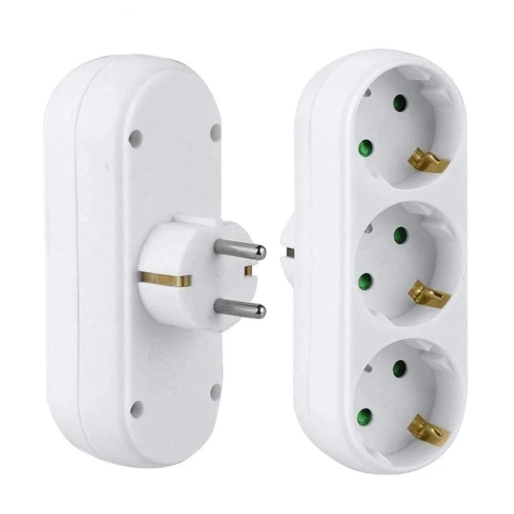 Safety Door Adapter Converter 16 A 250 V AC EU Power Plug Outlet Conversion Socket  Travel Use