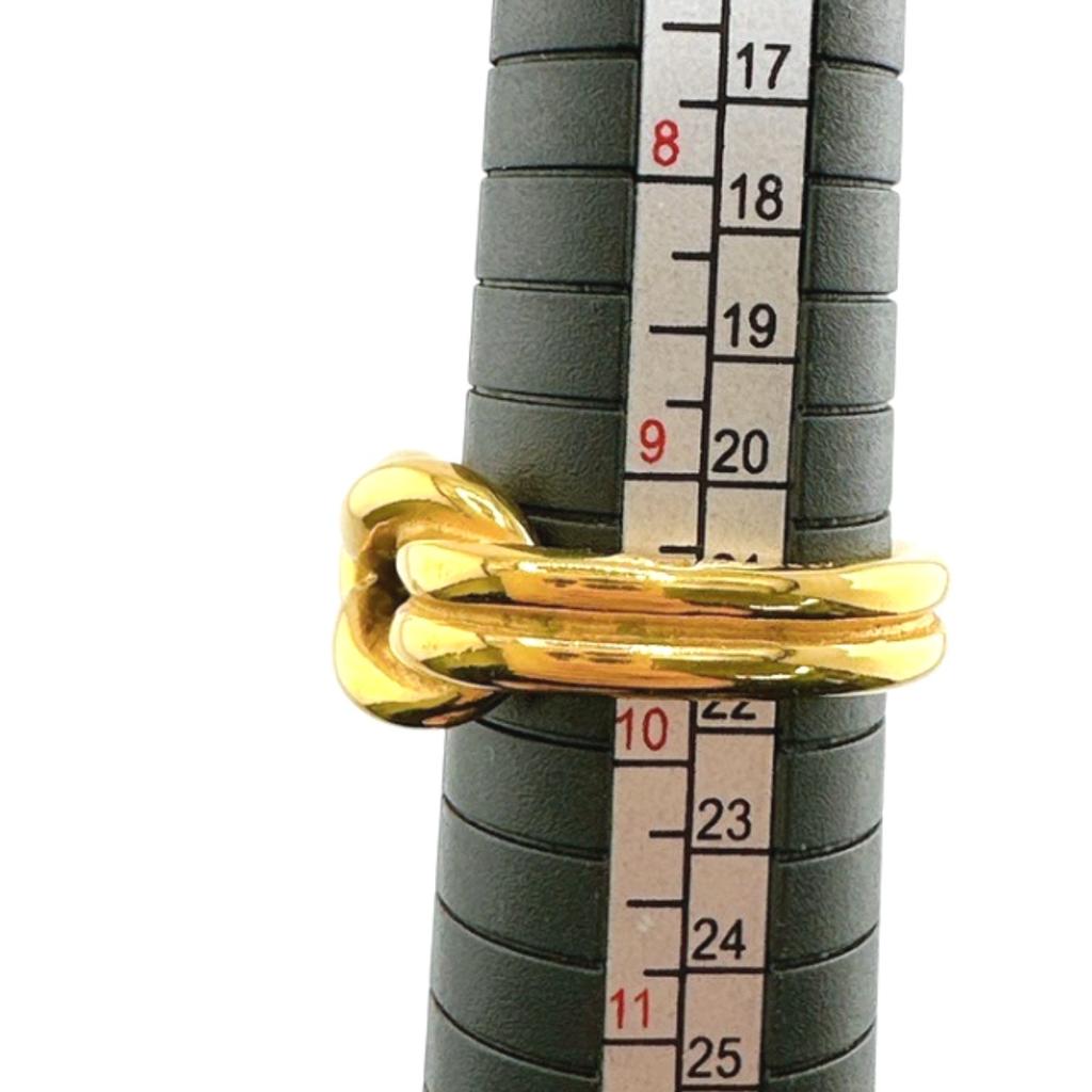 HERMES Scarf ring gold Scarf ring metal gold Used