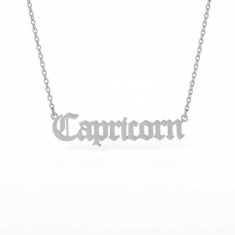 Collana con Ciondolo Zodiacale in Acciaio Inossidabile Dodici Costellazioni