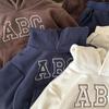 Children's Outdoor Sportswear Polar Fleece Hooded Sweater ABC Korean Children's Clothing Boys and Girls Autumn Casual Pants Suit