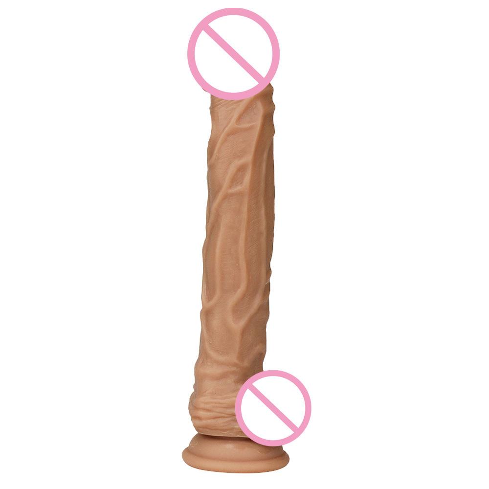 Silicone Double-layer Hardness Realistic Large Fake Penis Female Masturbator Sexual Product