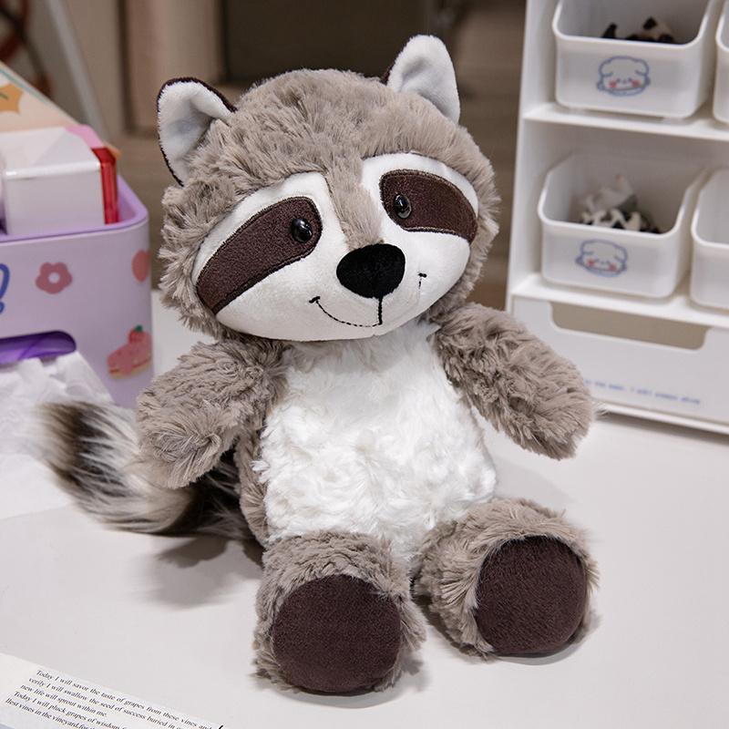 Kawaii Raccoon Plush Toy Lovely Raccoon Cute Soft Stuffed Animal Doll Pillow Sleep Toy For Girl Children Kids Baby Birthday Gift
