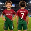 2026 Ronaldo č. 7 Fotbalový dres Tričko Šortky Set Dámský Pánský Fanoušci Portugalska Košile Šortky Set Dětské tričko Tepláková souprava 2dílná sada