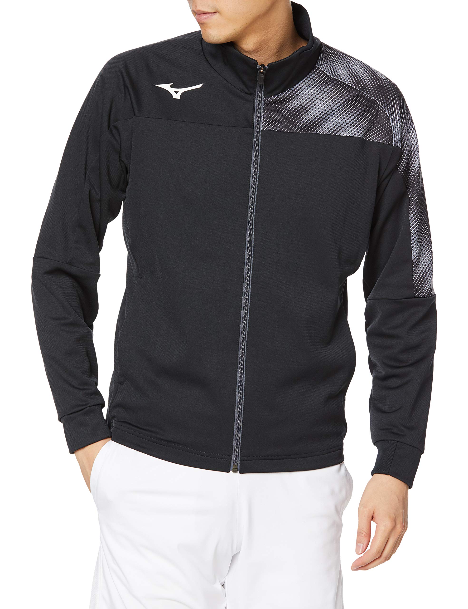 

Mizuno Track Field Standard Japan Size S to Japanese Size & Warm-Up Jacket, Moisture-Wicking, Quick-Drying, Size, U2MC0010, Black, (equivalent S) чёрный