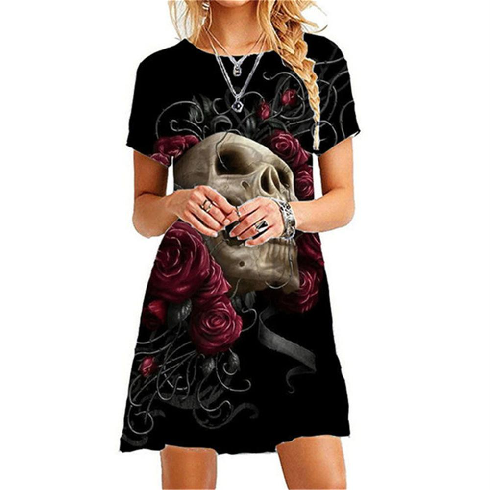 Summer Slim Sexy Women's Short Sleeve Mini Dress Fashion O-Neck Women Clothes Skeleton Solid Color Casual A-line Dress