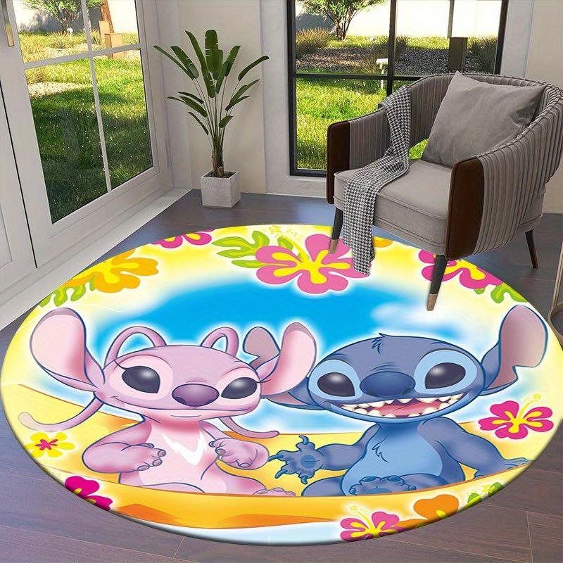 

1pc Lilo and Stitch Pattern Round Area Rug , Bedroom Living Room Floor Mat , Playroom Bedroom Living Room Indoor Decor Rug , Aesthetic Room 80cm/31.5in
