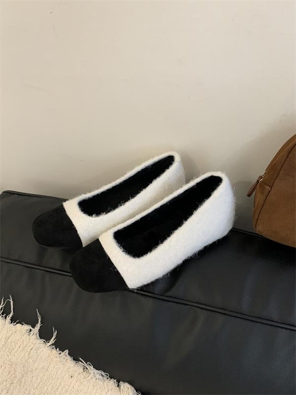 

2025 осень и зима новая нежная черная пушистая внутренняя высота увеличение одинарная обувь женская одежда маленький ароматный стиль с юбкой хлопковая обувь 39 бежевый