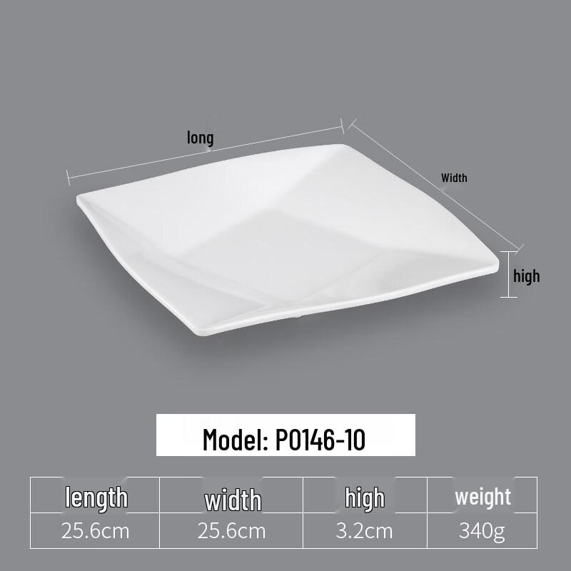 White Melamine Three-Compartment Boat Dish Set, 5-Pack