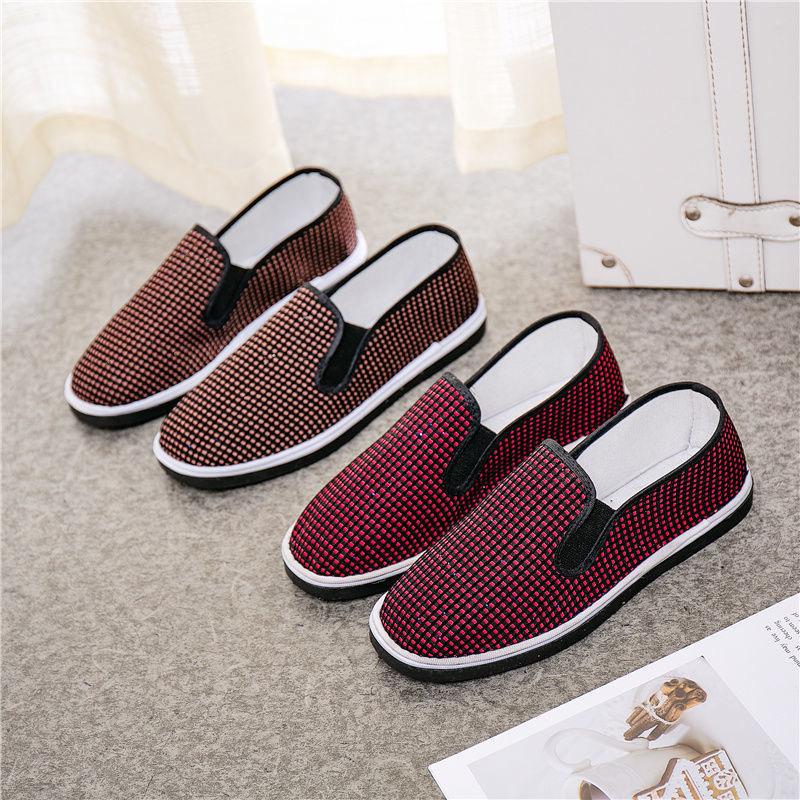 Women's Cloth Shoes New Soft-soled Women's Single Shoes Flat-soled Old Beijing Red Handmade Women Comfortable and Versatile