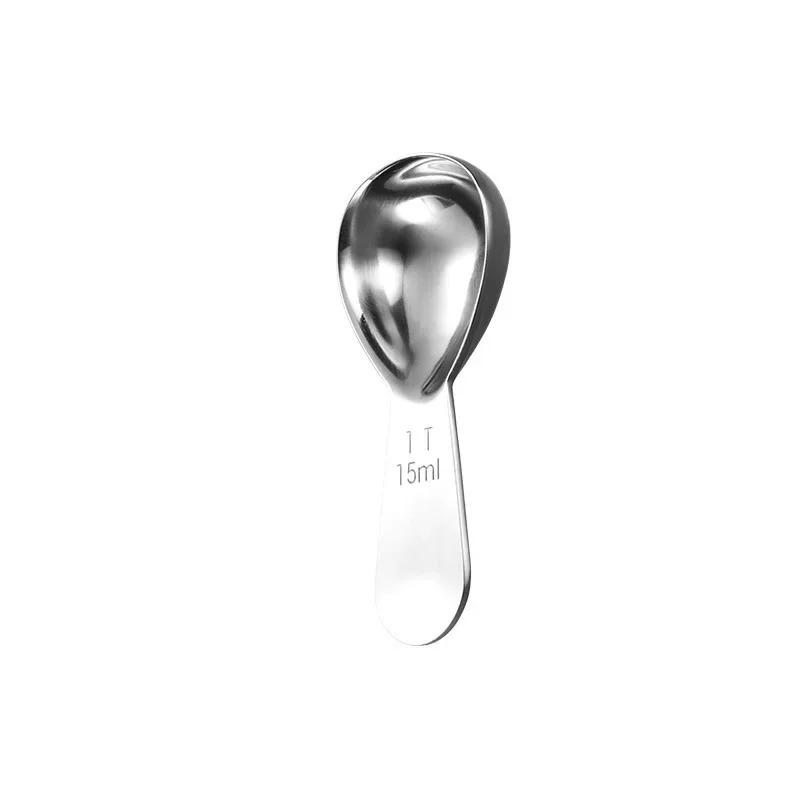 Stainless Steel Coffee Spoons Coffee Measuring Scoop for Ground Beans Tea Sugar Delicate Home Barista Accessories