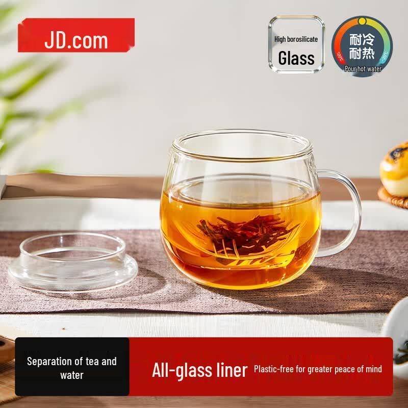 J.D. Zao High Borosilicate Tea Infuser Glass Bottle 500ml