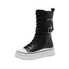 Leather Martin Boots Women's Spring and Autumn New Medium Tube Thick-soled Skinny Boots Breathable Versatile Women's Boots