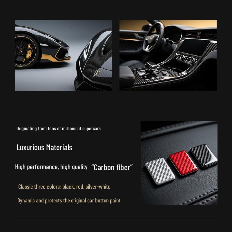 Schwarze Carbonfaser Außen Türgriff Aufkleber für Tesla Model 3/Y (2017-2022)