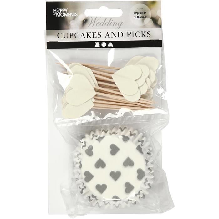 Muffin Molds - HAPPY MOMENT - Ref 59150 - Paper - Decorative Picks - Attractive Presentation