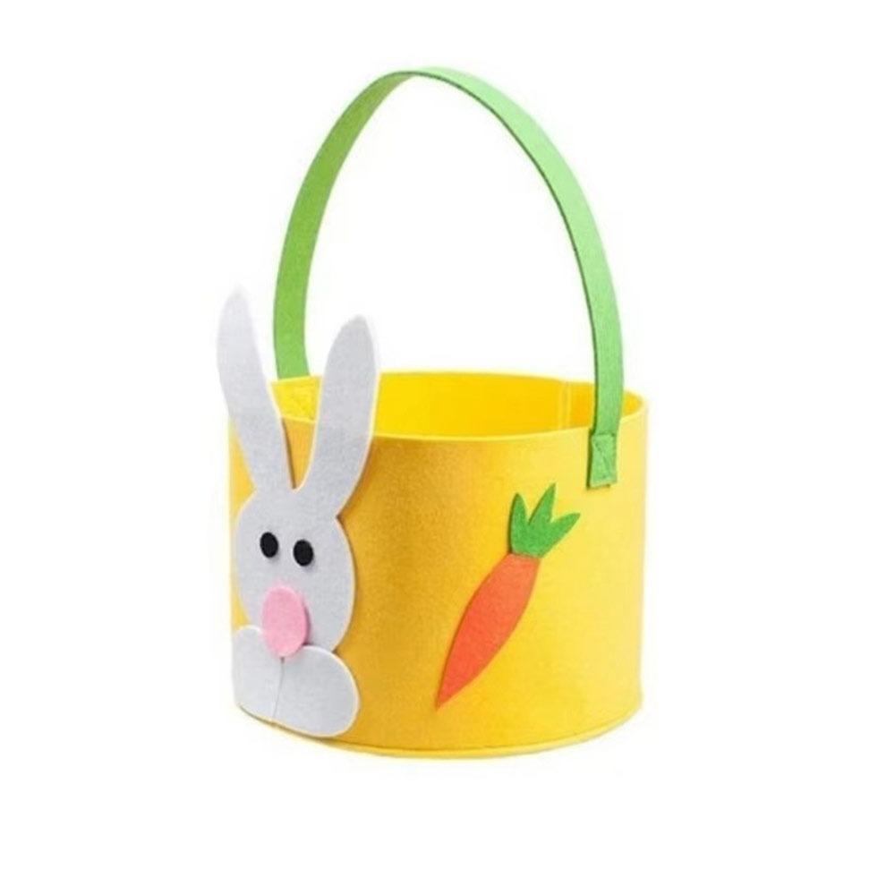 Felt Easter Candy Gift Bag With Handle Easter Bunny Basket Children's Gift Candy Bag  Egg Hunting