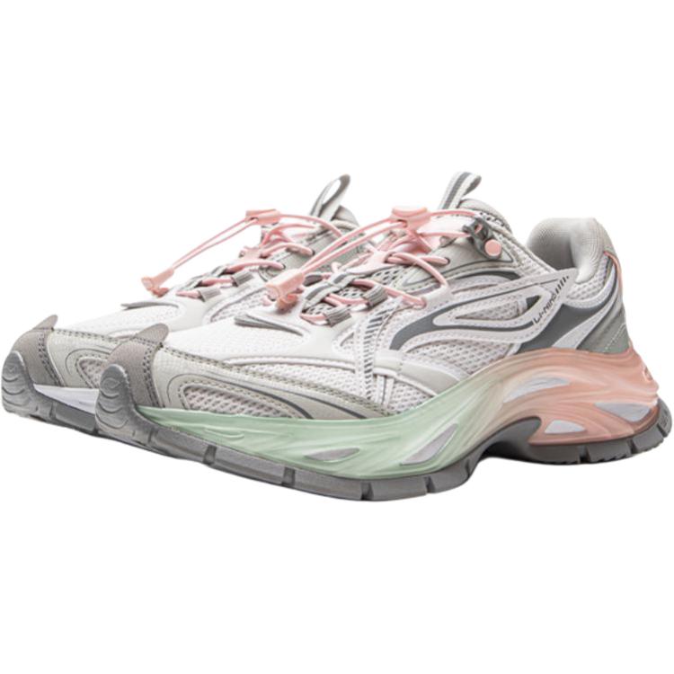 Li Ning Kids Fashion Comfortable Durable Low Top Casual Shoes Kids Sneaker Gray White YKCV094-2