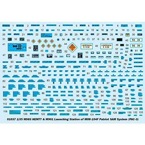 Trumpeter 1/35 scale US Army M983 HEMTT Tractor & Patriot PAC-3 Launcher Station Plastic Model Kit 01037