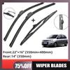 Suitable for Hyundai Matrix 2001-2010 Front and Rear Wiper Blades Windshield Wipers