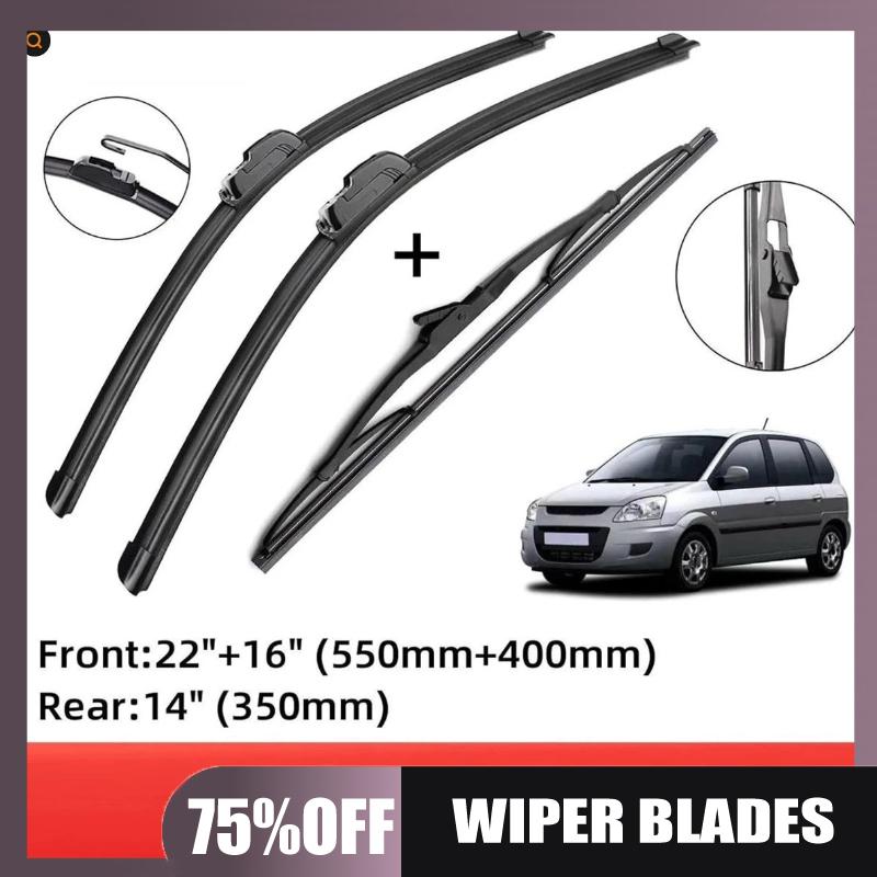 Suitable for Hyundai Matrix 2001-2010 front and rear wiper blades windshield wipers чёрный