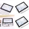 Foldable Portable A4 Rectangular 3x Reading Magnifying Glass With Led Light For Elderly Reading Gift
