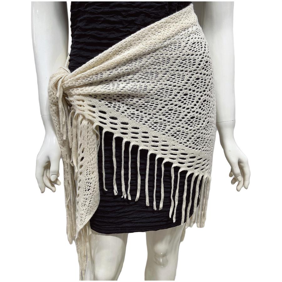 Autumn New Solid Color Triangle Fringe Wool Scarf Knitted Shawl Triangular Scarf Wrap