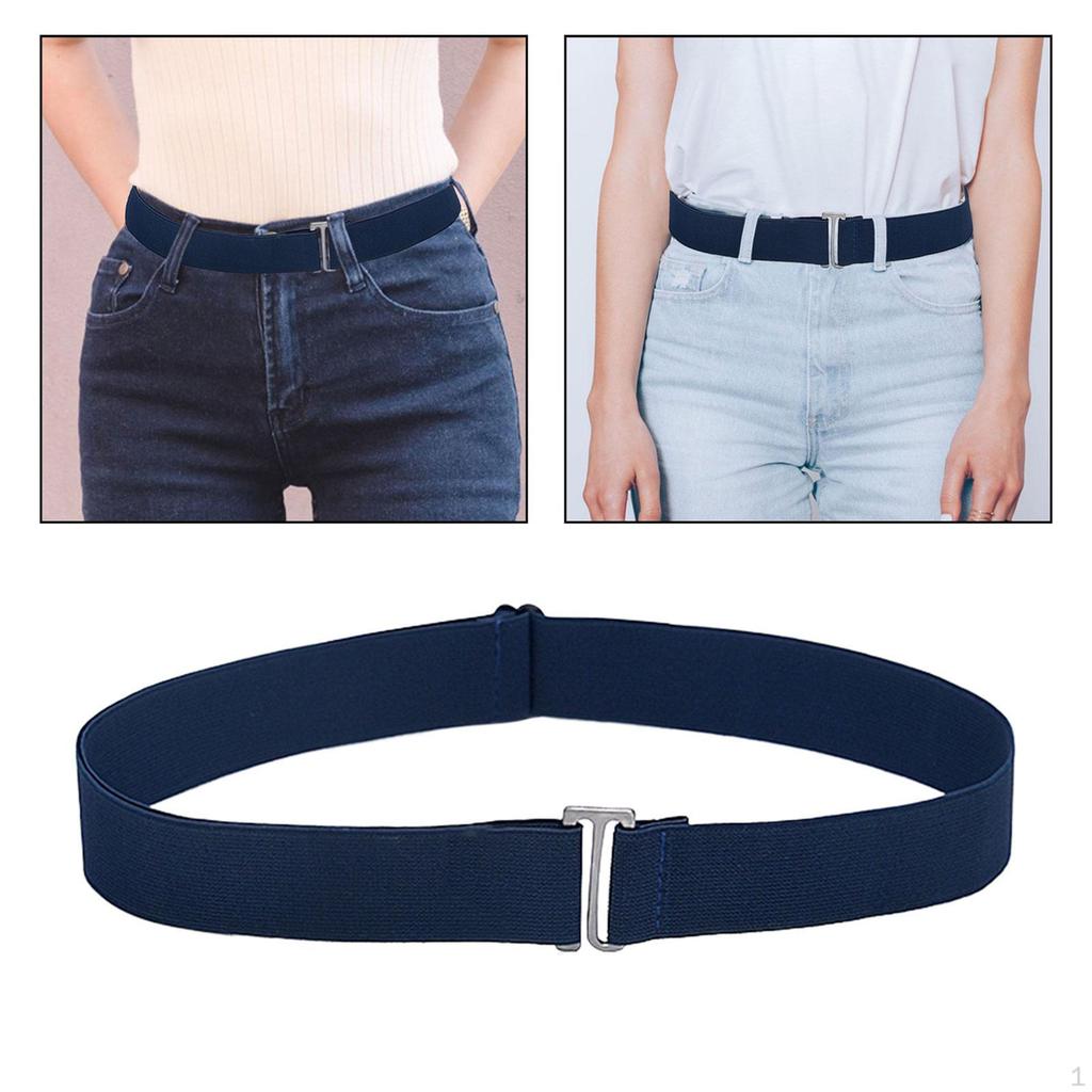 Belt for Women, Invisible Belt, Comfortable Elastic Waistband, Belts with Flat Buckle.
