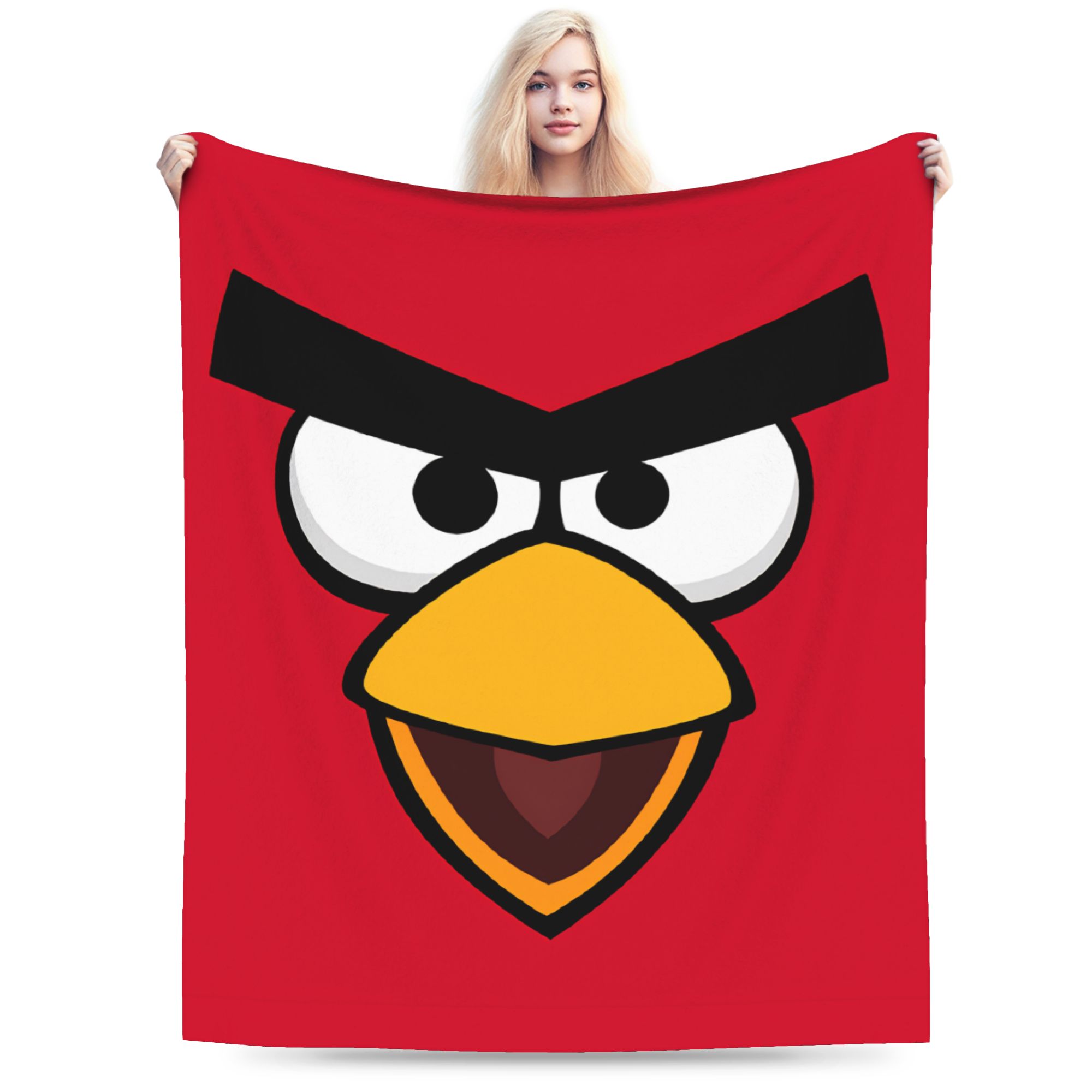

A-Angry Anime B-Birds Super Soft Blanket Kids Plush Bedding Throws Funny Couch Bed Flannel Bedspread Sofa Bed Cover 30x40in