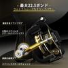 Ashconfish Spinning Reel, Graphite Body, 7+1BB, Stainless Steel, Lightweight, Freshwater/Saltwater Use, Gear Ratio 5.0:1, 100m PE Line Included, AF400