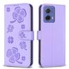 Lucky Clover Four Leaf Clover Pattern PU Leather Card Slots Wallet Phone Case for Motorola Moto G85,Edge 50 Pro,G04,G24,G34,Edge 40 Neo,G84,G54,G14...