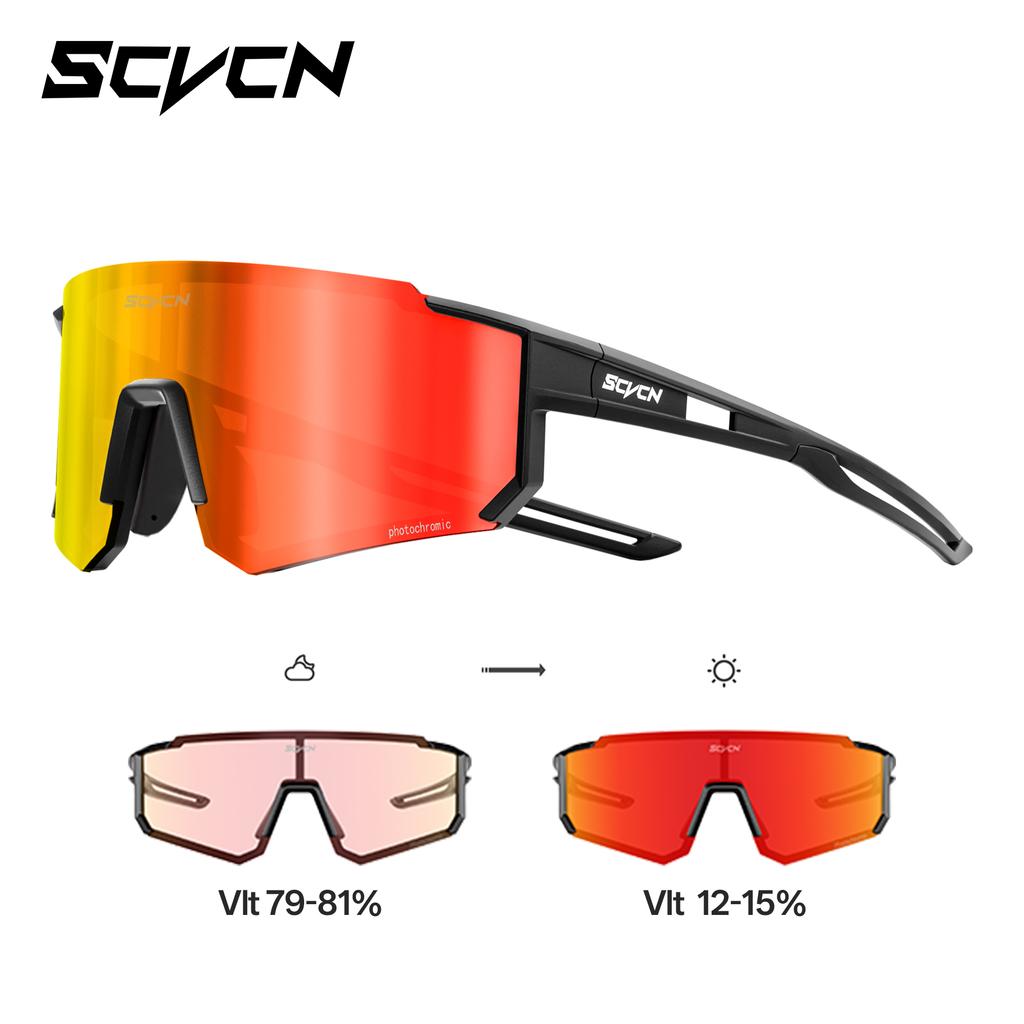 SCVCN New Photochromic Cycling Glasses UV400 Men Women Hiking Goggles Sports Sunglasses Outdoor Cycling Road MTB Bike Glasses