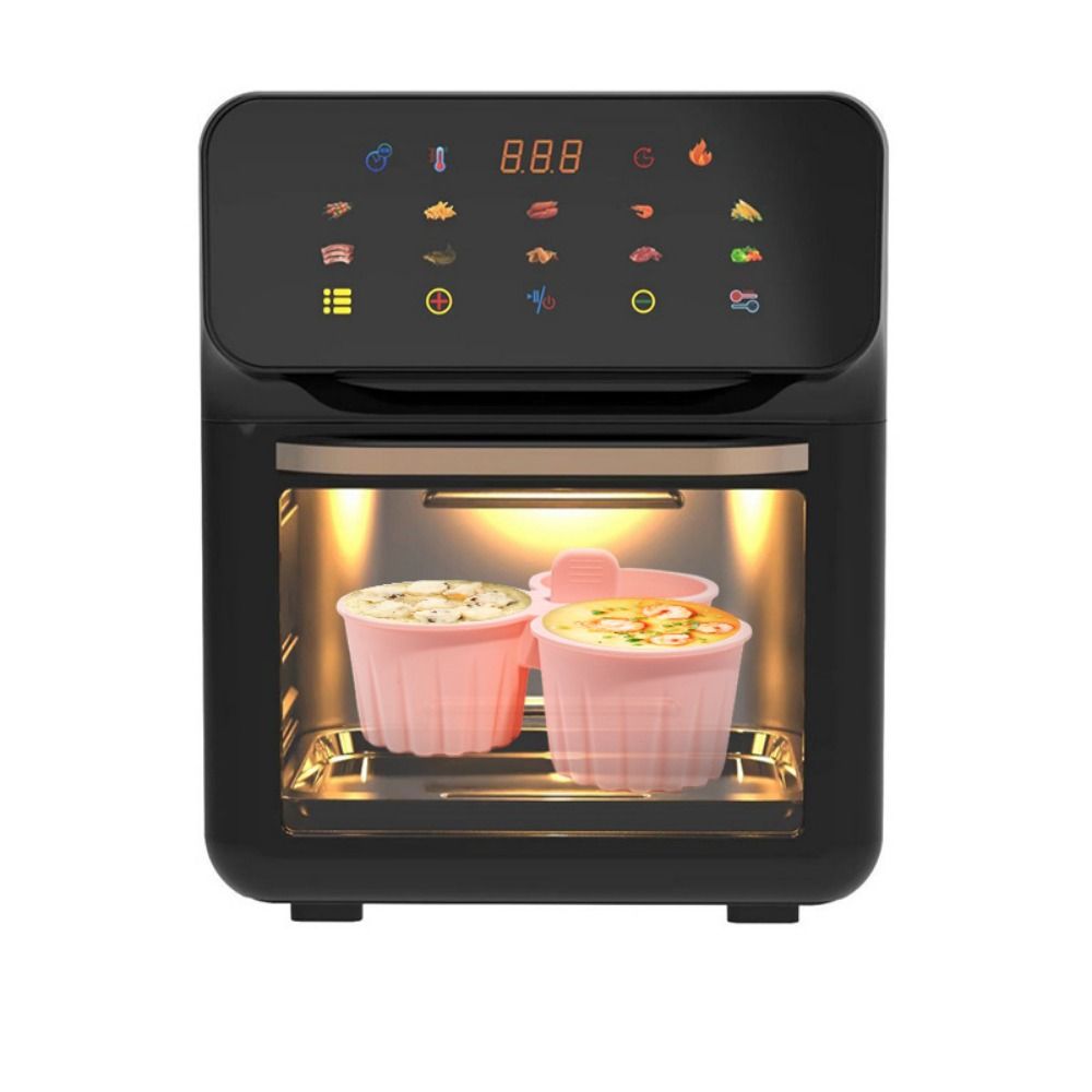 Reusable Design Steamed Egg Mold 3 Grids Air Fryer Baking Cup Silicone Muffin Pan  Baking Kitchen