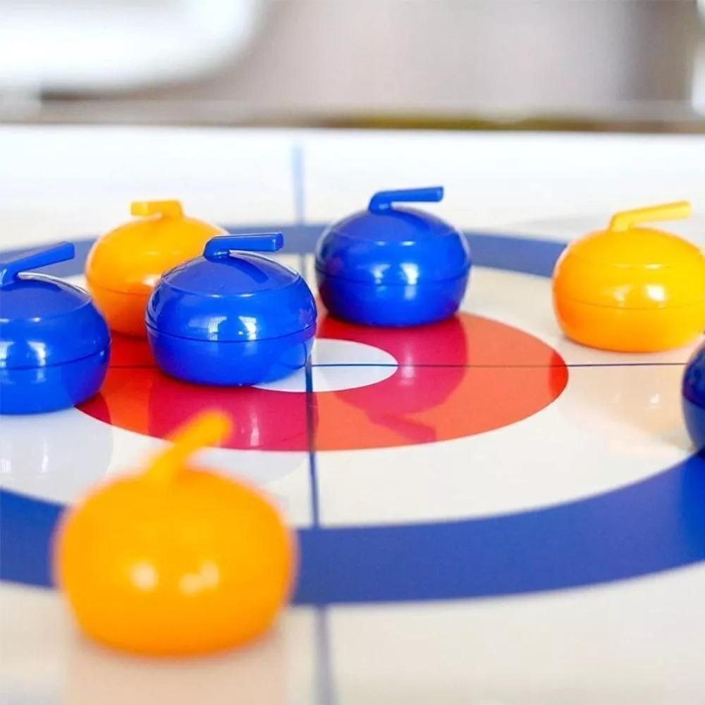 Desktop Curling Ball Game Foldable Mini Curling Table Parent Children Game Gift