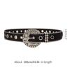Adult Shinning Waist Belt Luxurious Pin Buckle Waist Belt Adjustable Length Full Diamond Rhinestone Belt for Nightclub
