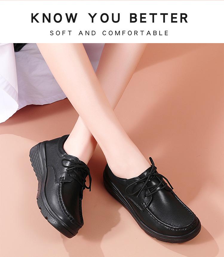 2023 Women's Soft Sole Lightweight Nurse Shoes - Comfortable, Breathable, Flat Casuals In White & Black.