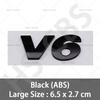ABS V6 V8 Automobile Displacement Logo For VW Volkswagen Car Styling Rear Trunk Stickers Emblem Tailgate Decal Car AccessoriesKD0