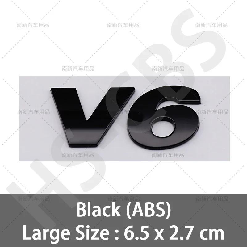 ABS V6 V8 Automobile Displacement Logo For VW Volkswagen Car Styling Rear Trunk Stickers Emblem Tailgate Decal Car AccessoriesKD0