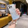 Premium silver feather yarn love is suitable for Apple 15 mobile phone case, simple iPhone13promax three-dimensional creative tide case