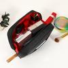VOCOSTE Large Capacity Makeup Portable Makeup Bag for and Coin Black and Red Pouch, Women, Lipstick, Powder, Purse,