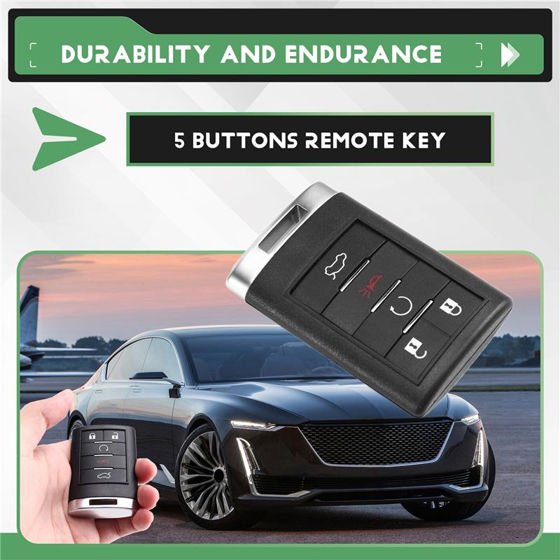 Ac29-OUC6000066 315MHZ Chip Car Remote Key With 5 Buttons For Cadillac Vehicle Remote Replacement