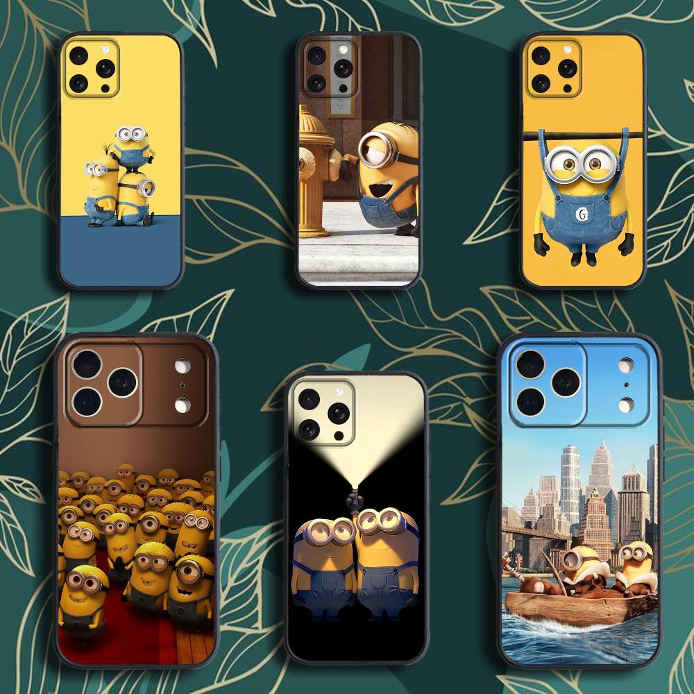 Movie MinionsS B-Banana-ES Phone Case For iPhone 17,16,15,14,13,12,Pro,Max,Plus,E,SE4,Air,Mini Black Soft Box