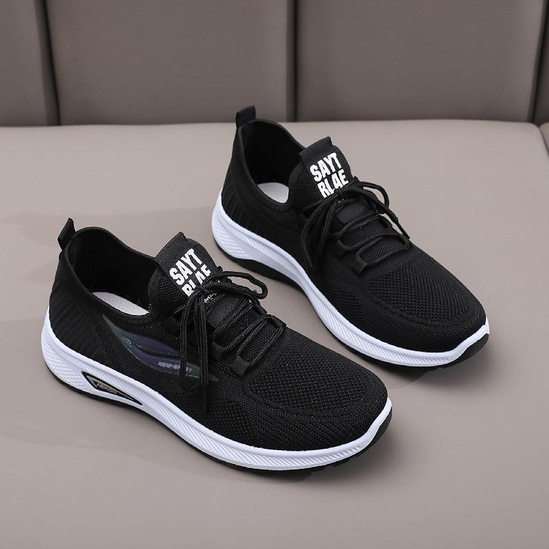 

Spring men s casual shoes cloth shoes flying woven single shoes sports versatile comfortable non-slip men s shoes 44