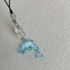 Elegant Blue Dolphin Phone Chain Charm Ornament Personalized Keyring Accessory