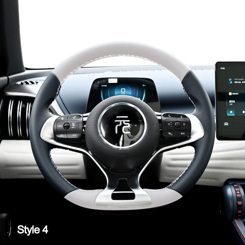 High Hand Sewing Stitching Car Steering Wheel Cover For BYD ATTO 3 Yuan Plus 2025 2025 2025 Nappa Leather Auto Interior Wrap