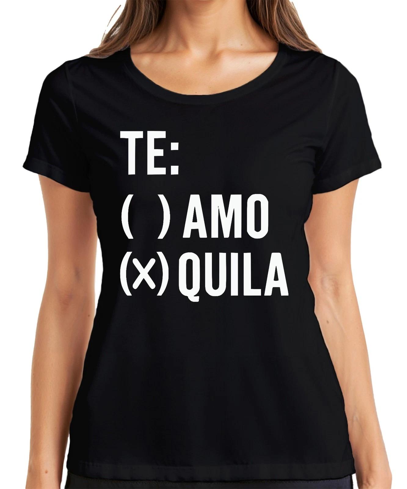 TE: ( ) AMO (X) QUILA lustiger Spruch Tequila Party JGA Humor Damen T-Shirt XS